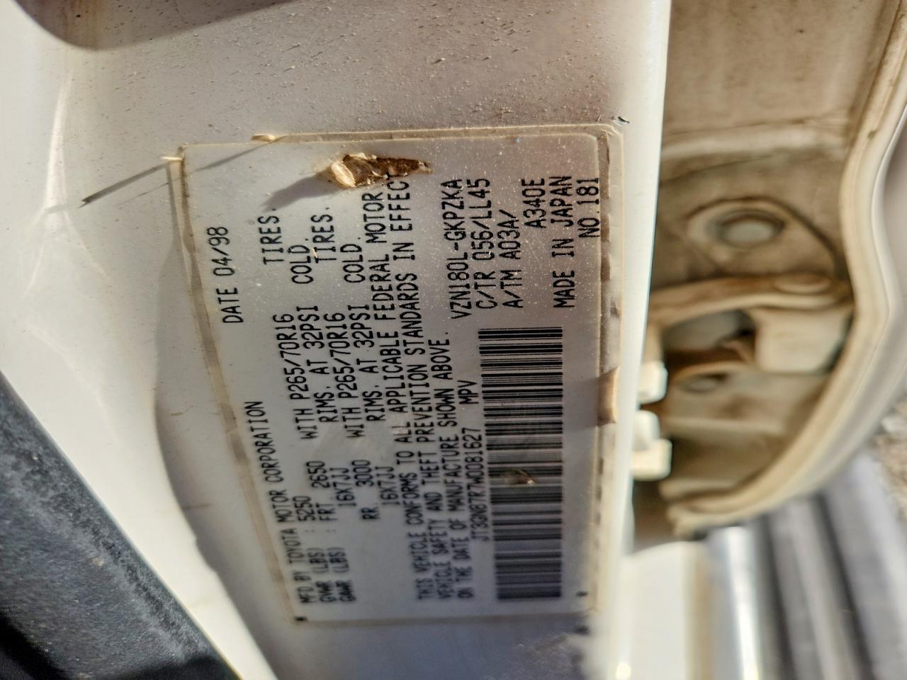 1998 TOYOTA 4RUNNER LIMITED photo 25