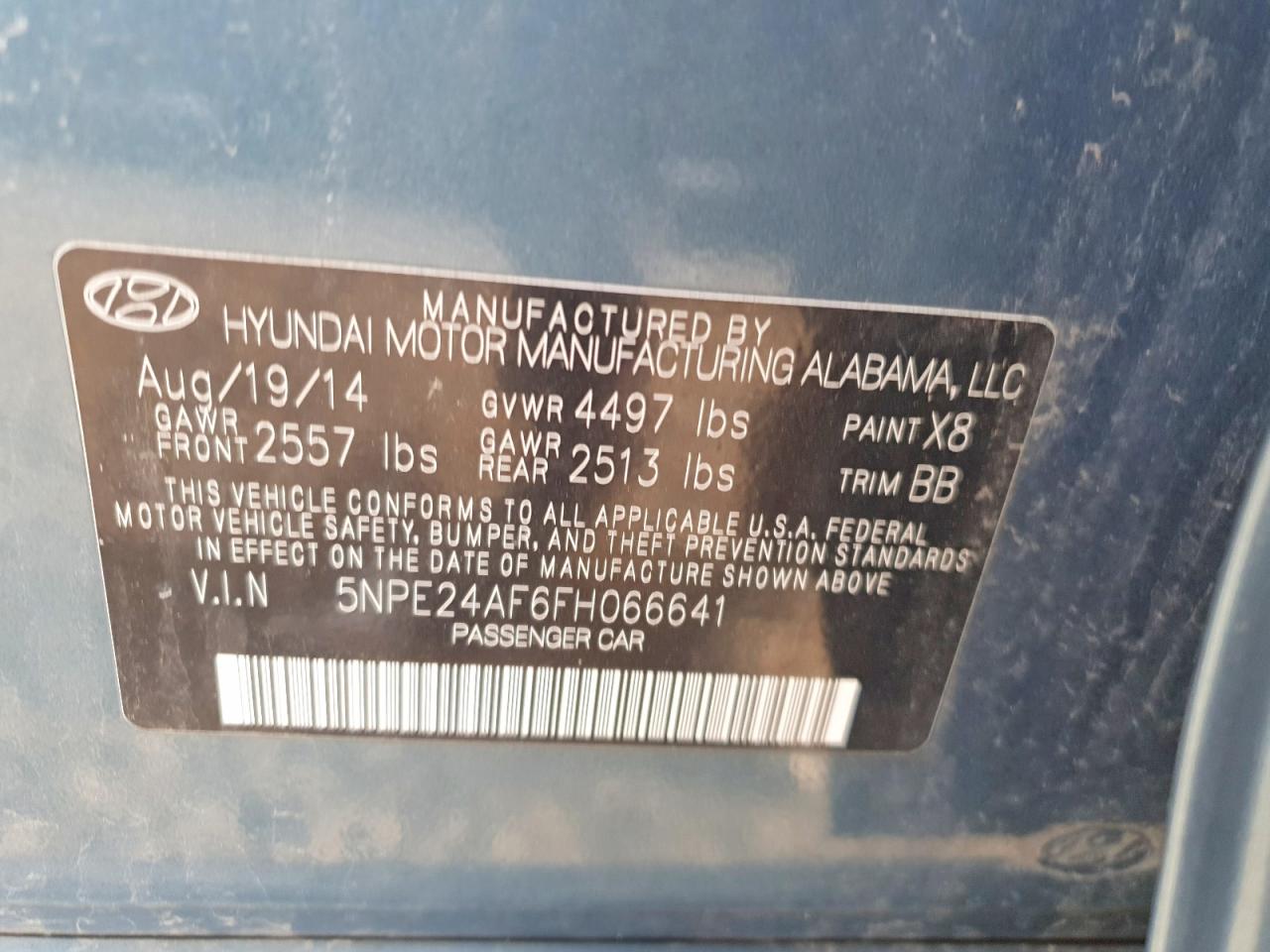 2015 HYUNDAI SONATA SE photo 12