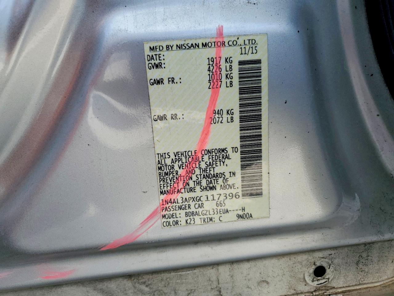 2016 NISSAN ALTIMA 2.5 S photo 25