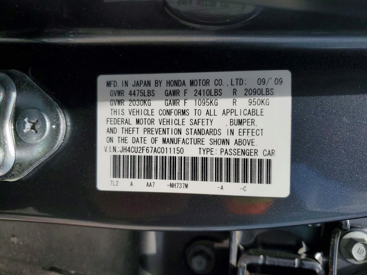2010 ACURA TSX photo 12