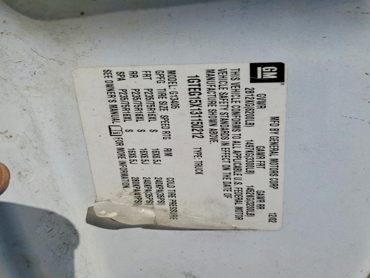2003 GMC SAVANA G1500 photo 25