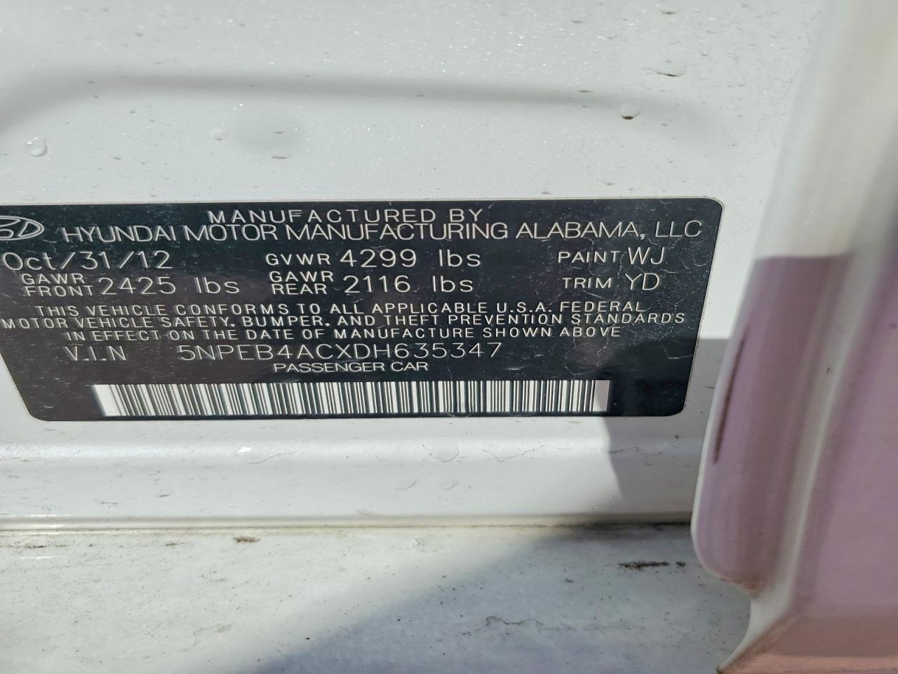 2013 HYUNDAI SONATA GLS photo 23