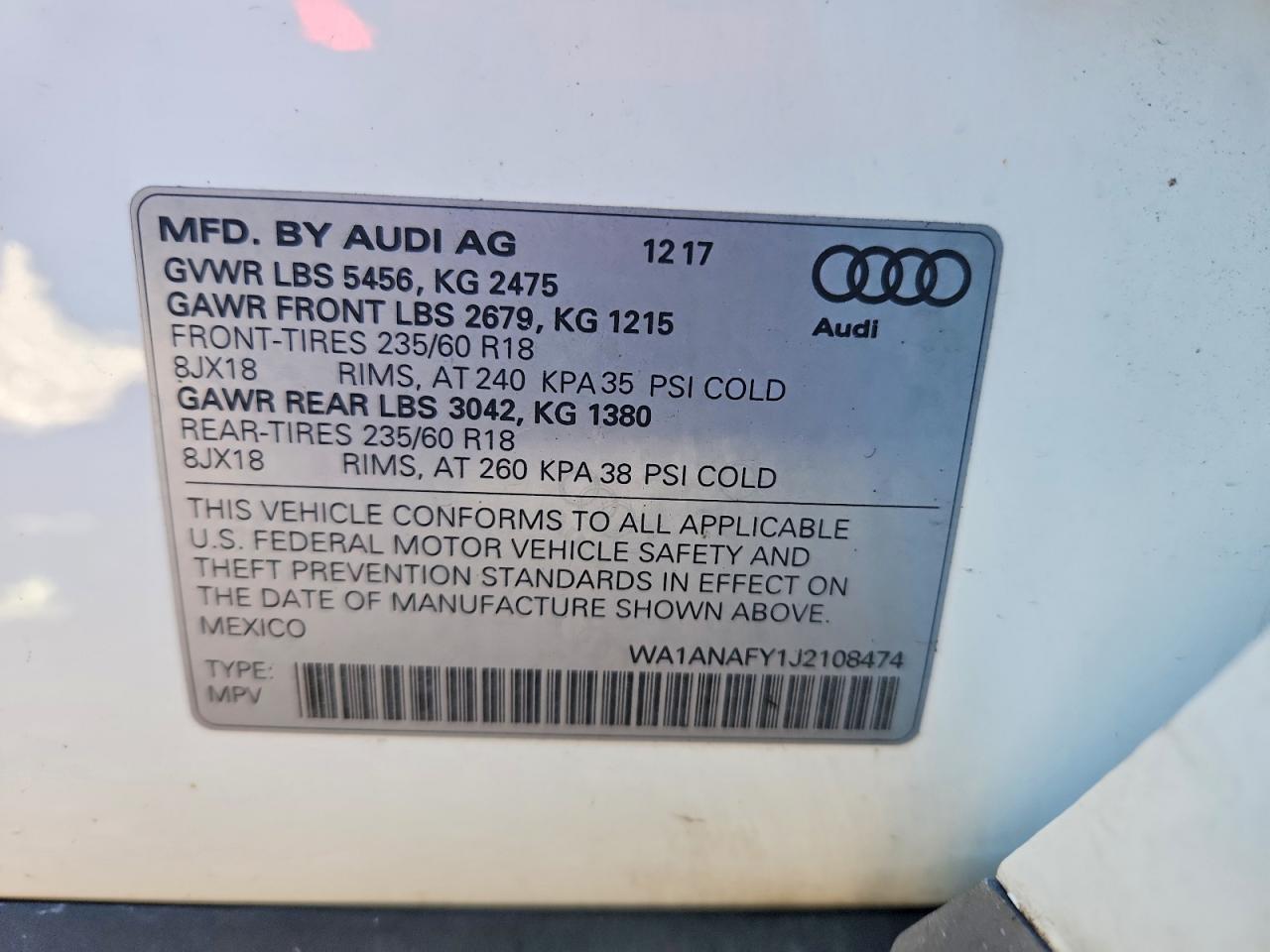 2018 AUDI Q5 PREMIUM photo 34