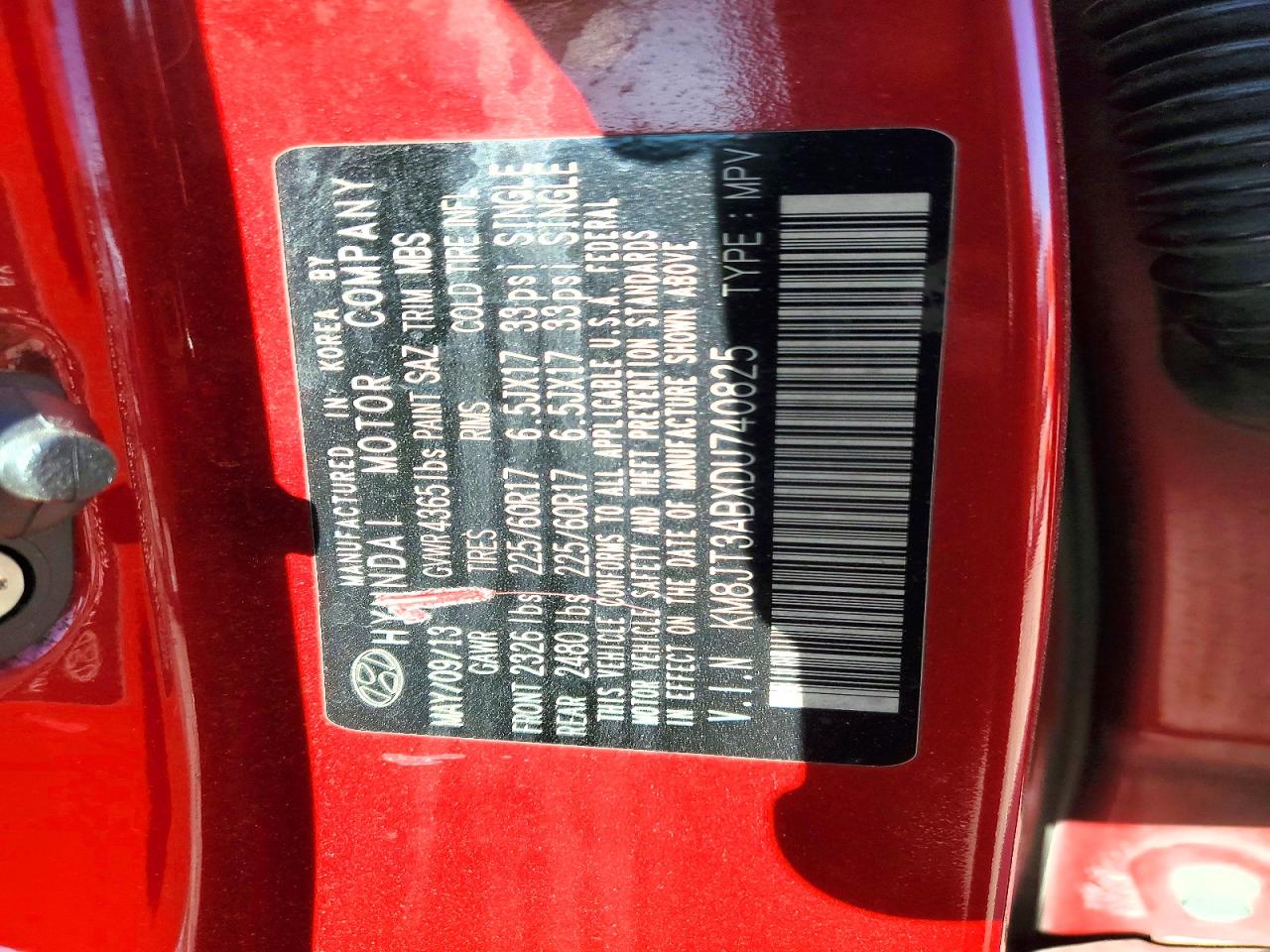 2013 HYUNDAI TUCSON photo 37