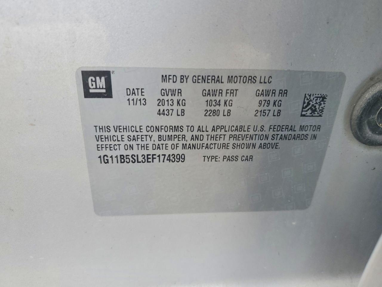 2014 CHEVROLET MALIBU LS photo 12