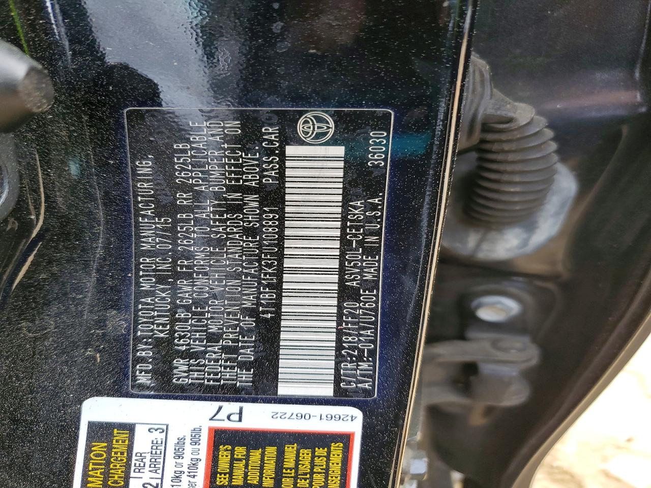 2015 TOYOTA CAMRY SE photo 23