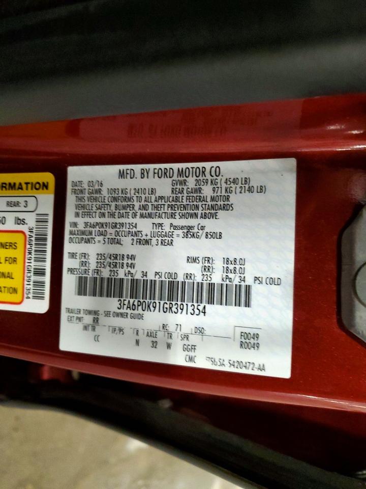 2016 FORD FUSION TITANIUM photo 34