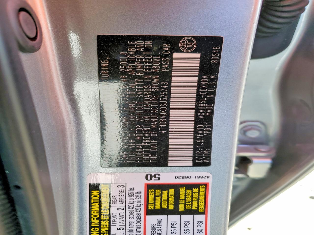 2025 TOYOTA CAMRY LE photo 23