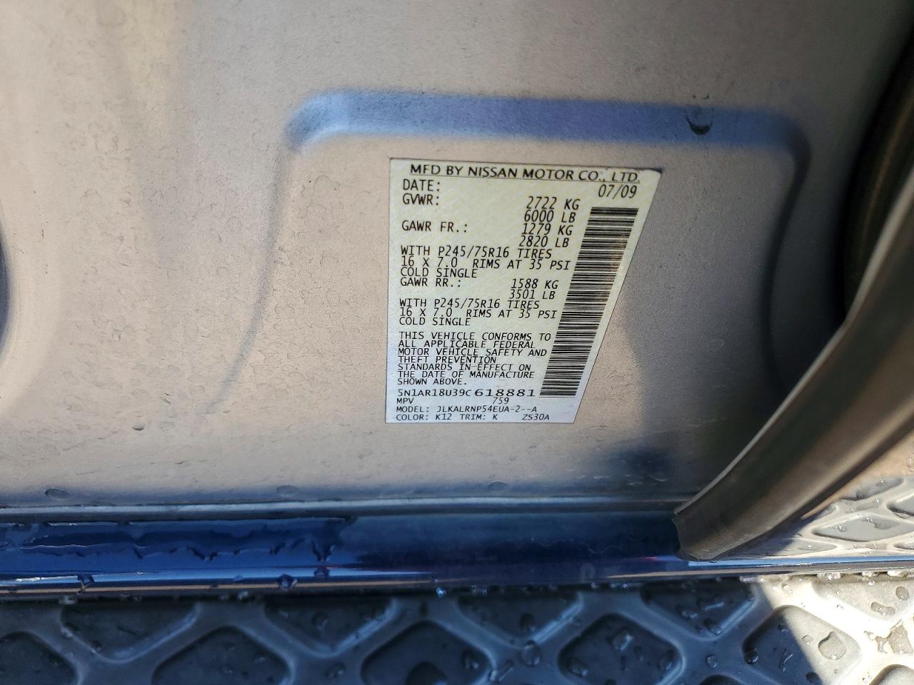 2009 NISSAN PATHFINDER S photo 23