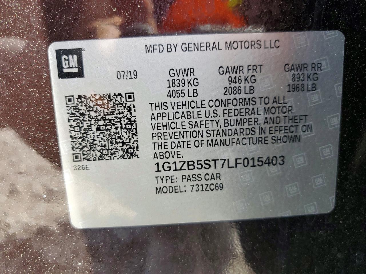 2020 CHEVROLET MALIBU LS photo 12