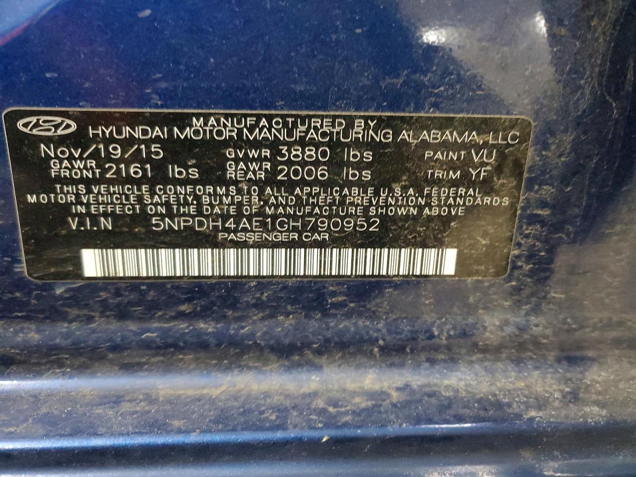 2016 HYUNDAI ELANTRA SE photo 25