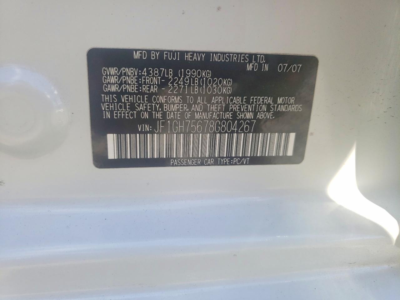 2008 SUBARU IMPREZA WRX PREMIUM photo 27