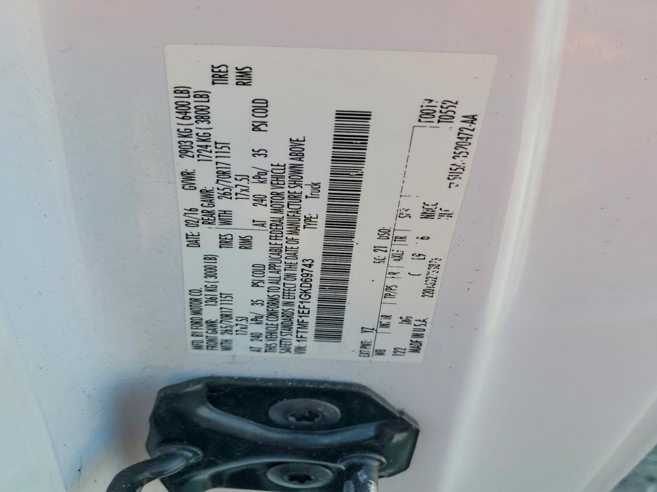 2016 FORD F150 photo 23
