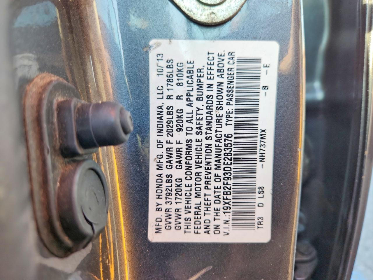 2013 HONDA CIVIC EXL photo 23