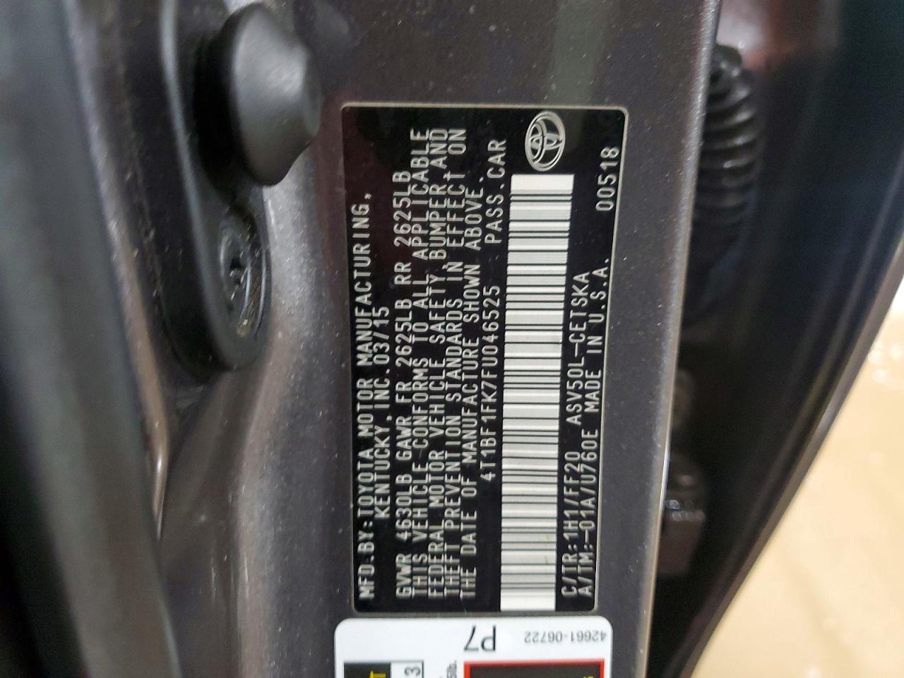 2015 TOYOTA CAMRY SE photo 34