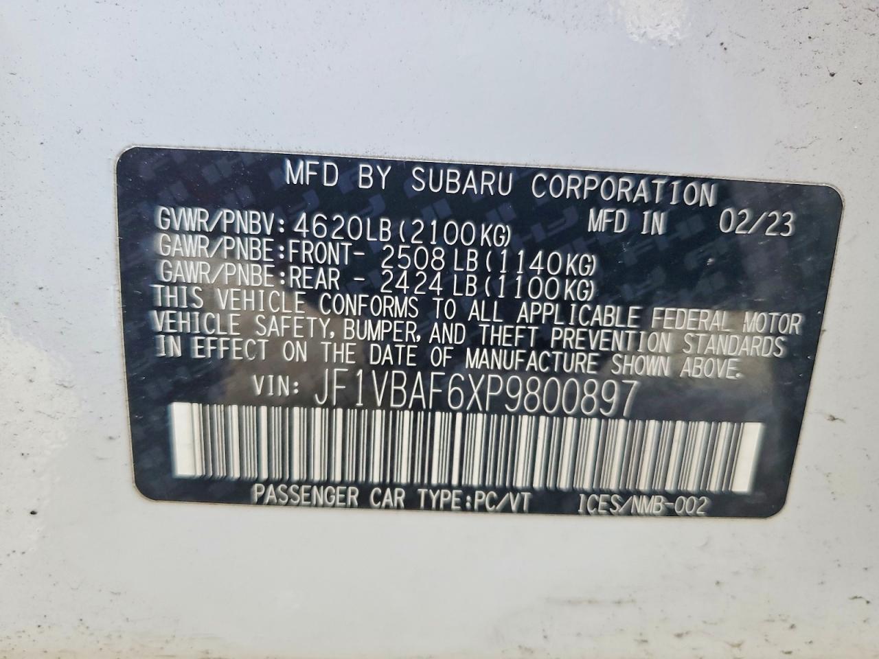 2023 SUBARU WRX PREMIUM photo 25