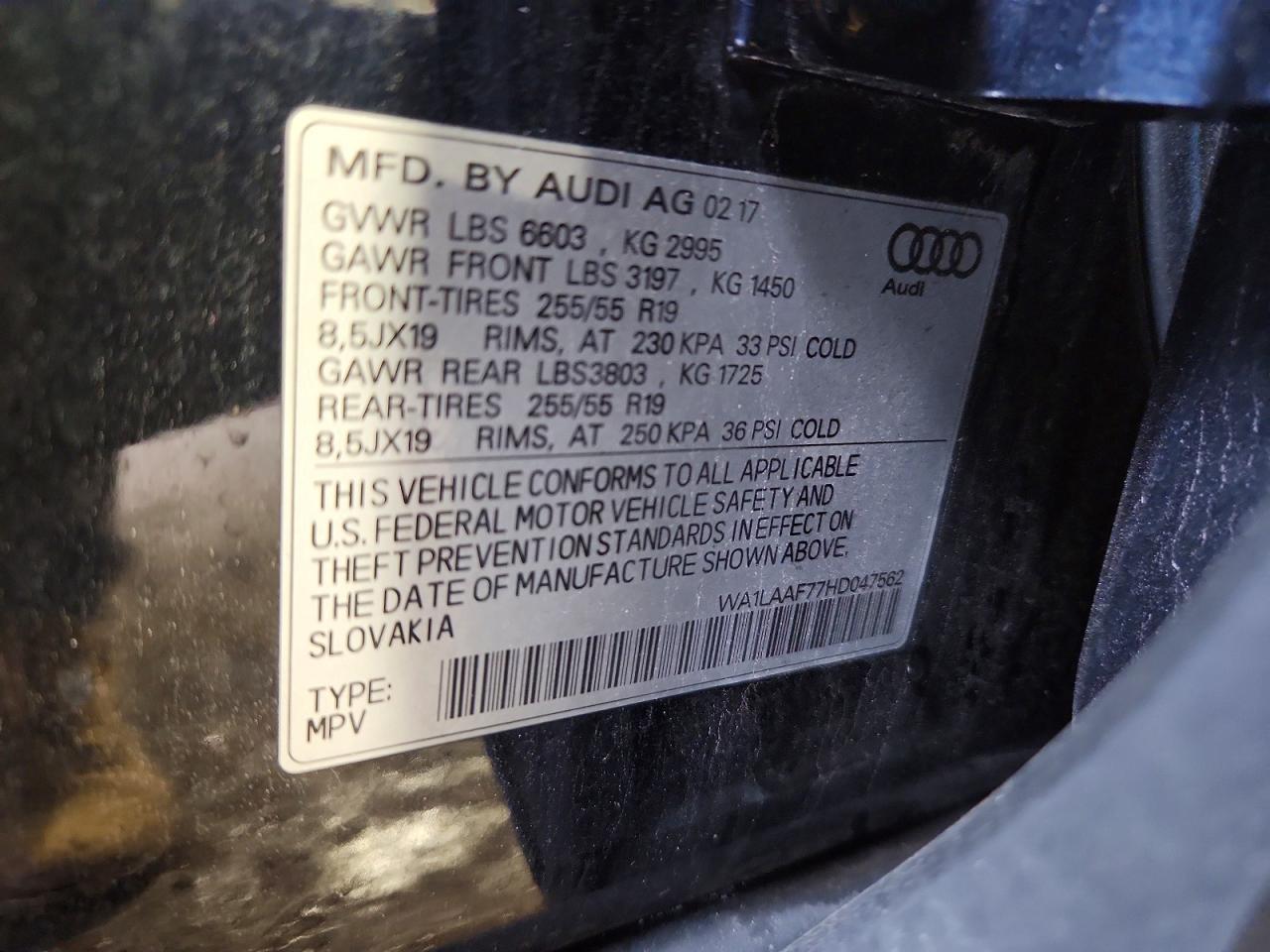 2017 AUDI Q7 PREMIUM PLUS photo 14