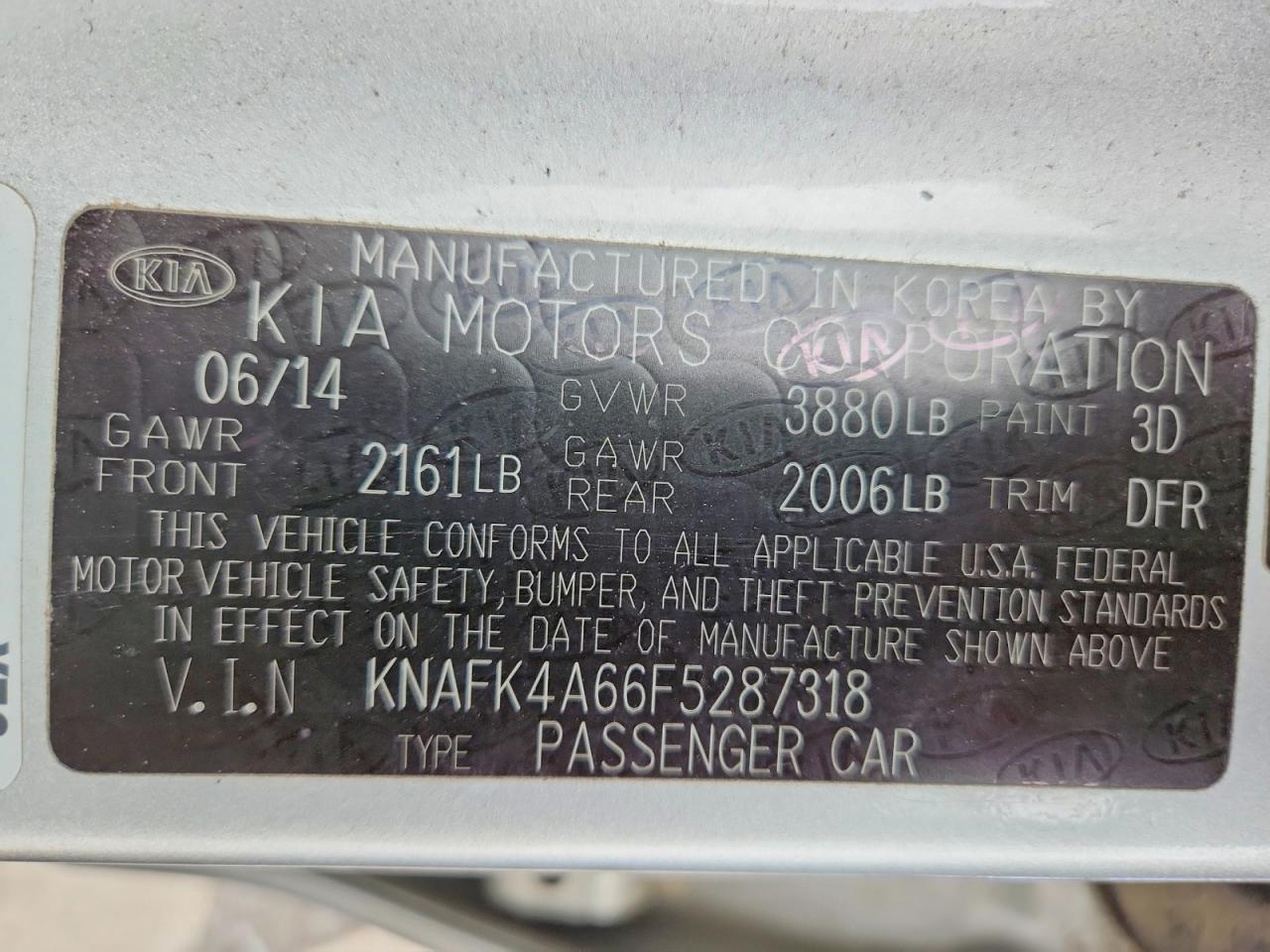 2015 KIA FORTE LX photo 23