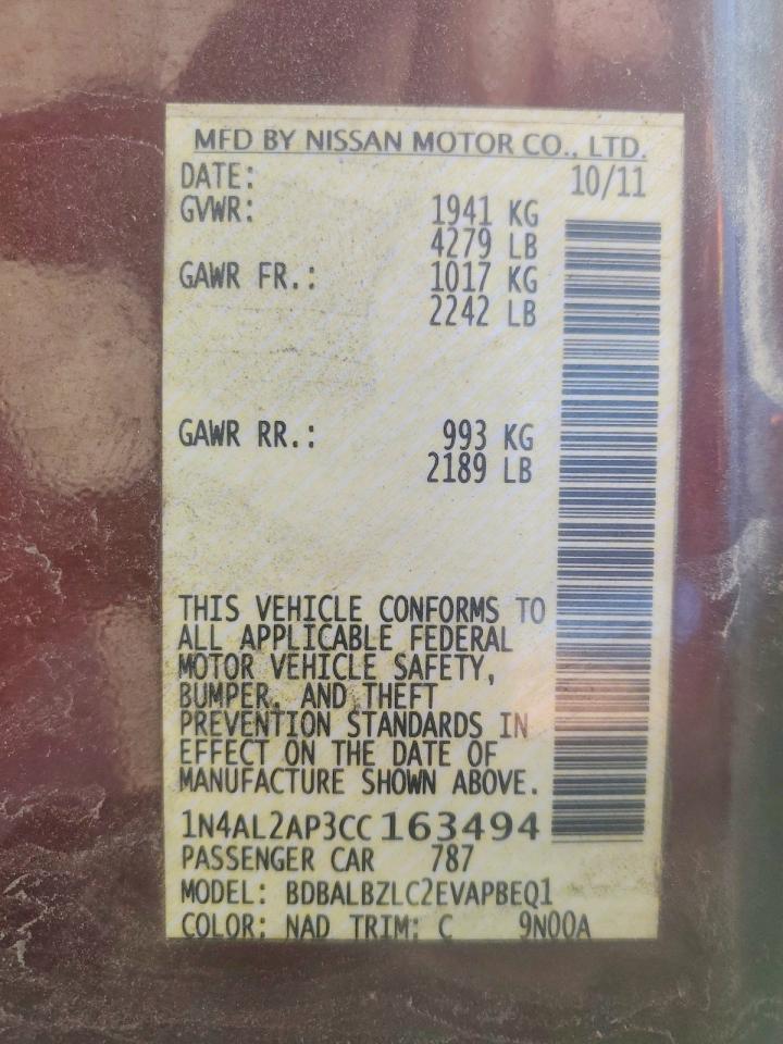 2012 NISSAN ALTIMA 2.5 photo 23