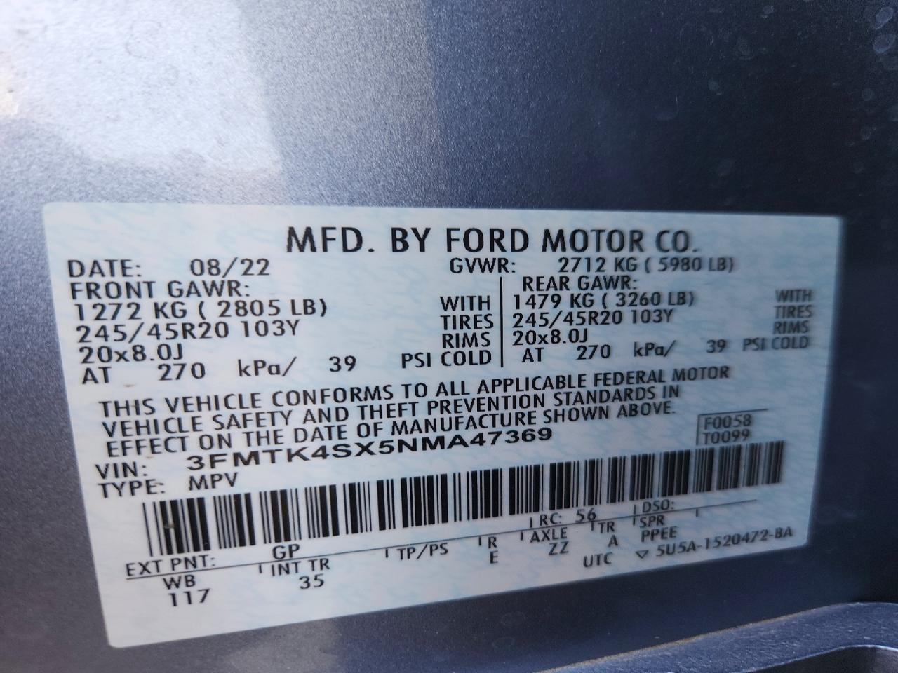 2022 FORD MUSTANG MACH-E GT photo 27