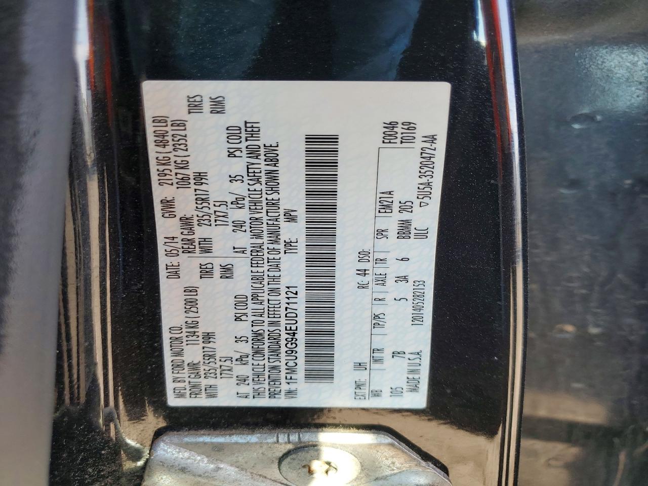 2014 FORD ESCAPE SE photo 13