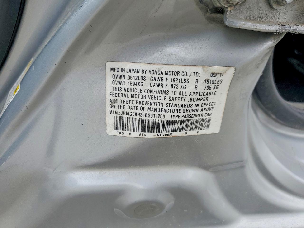 2011 HONDA FIT photo 27