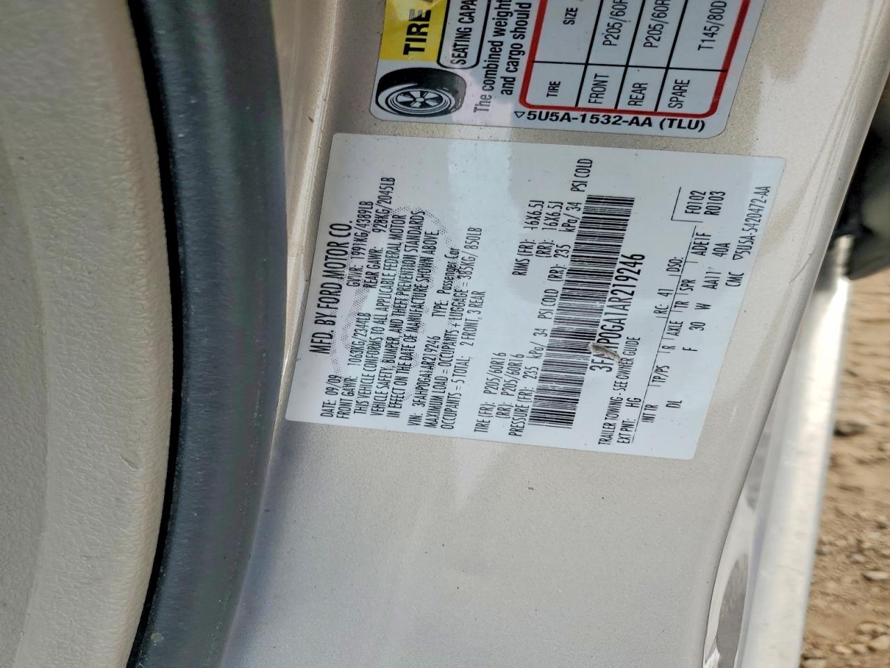 2010 FORD FUSION S photo 23