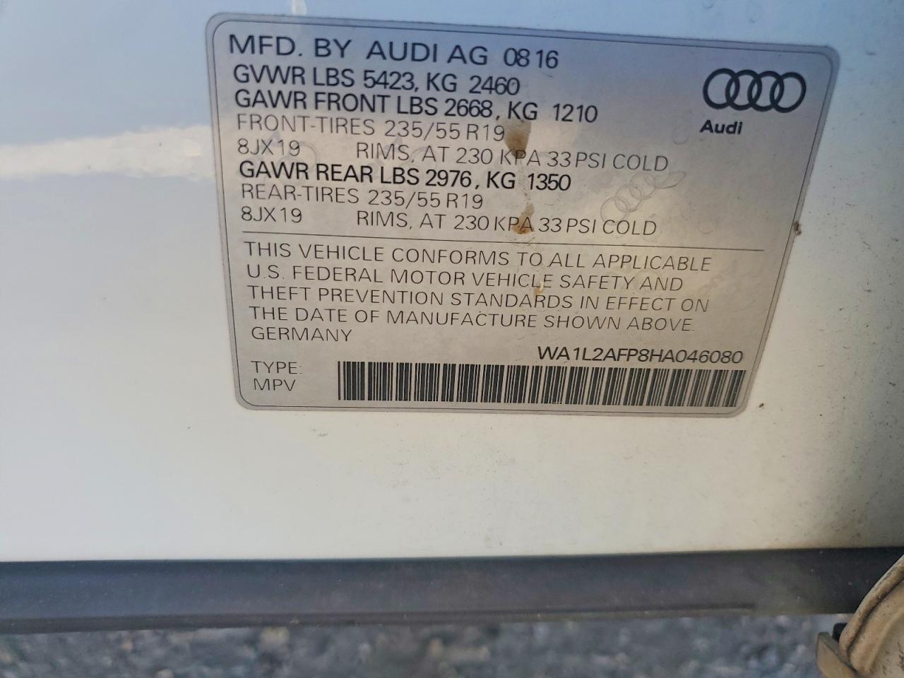 2017 AUDI Q5 PREMIUM PLUS photo 13