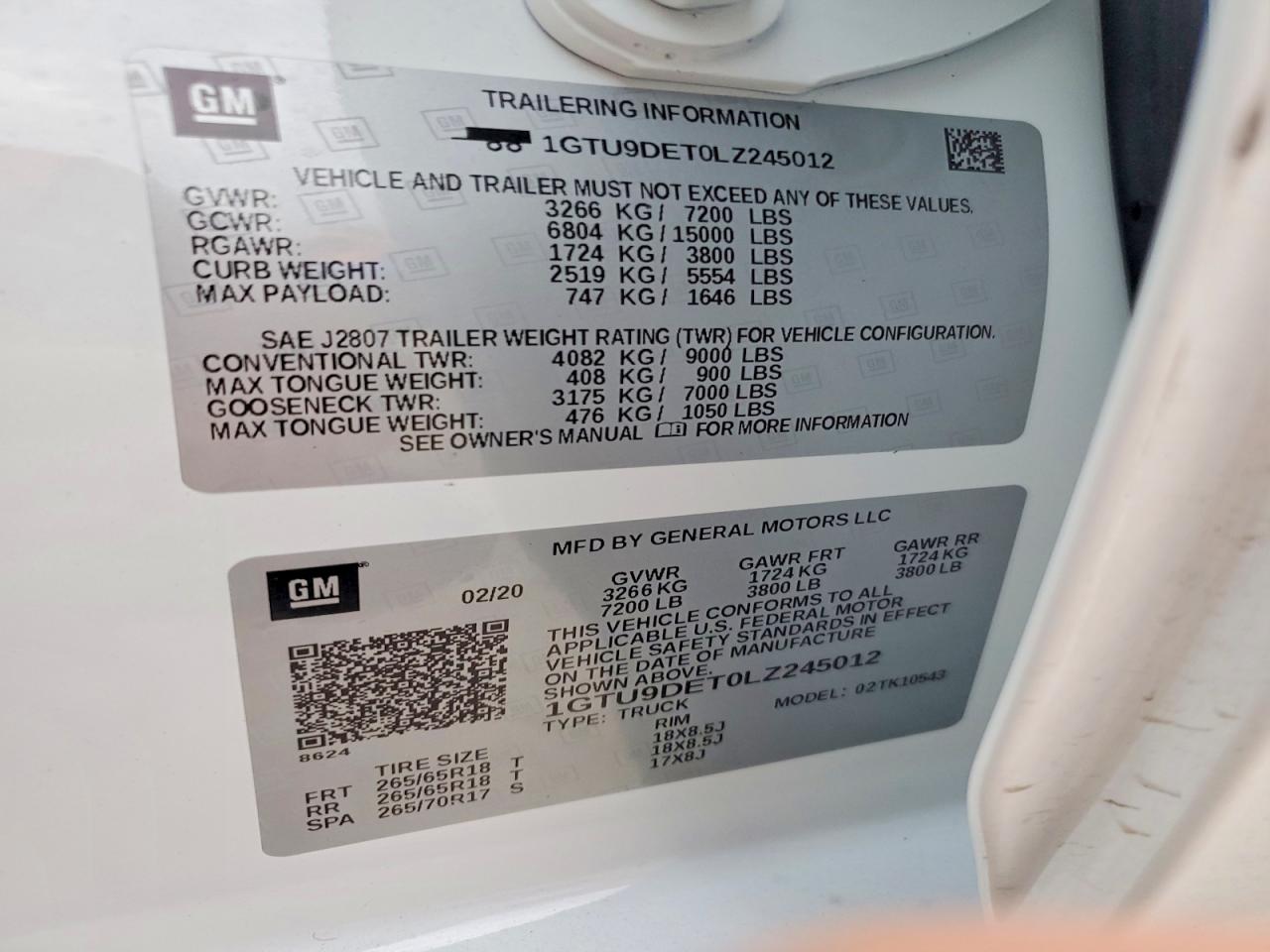 2020 GMC SIERRA K1500 SLT photo 12