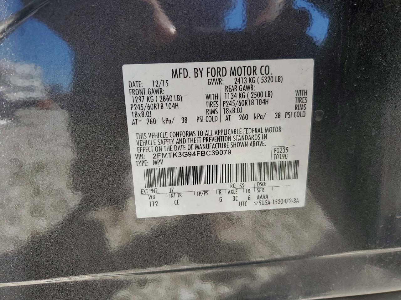 2015 FORD EDGE SE photo 13