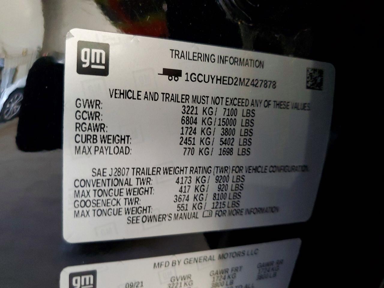 2021 CHEVROLET SILVERADO K1500 HIGH COUNTRY photo 23