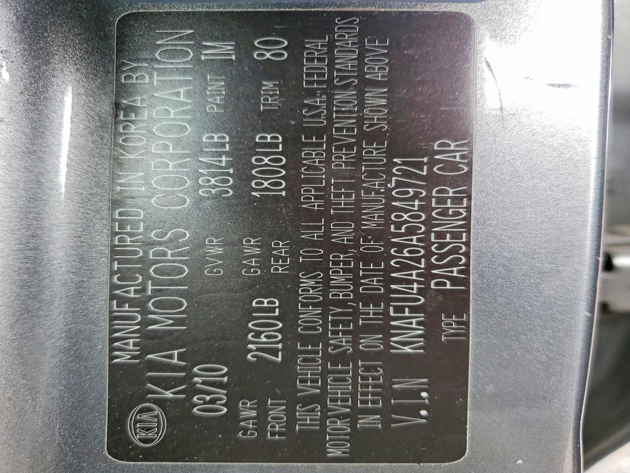 2010 KIA FORTE EX photo 23