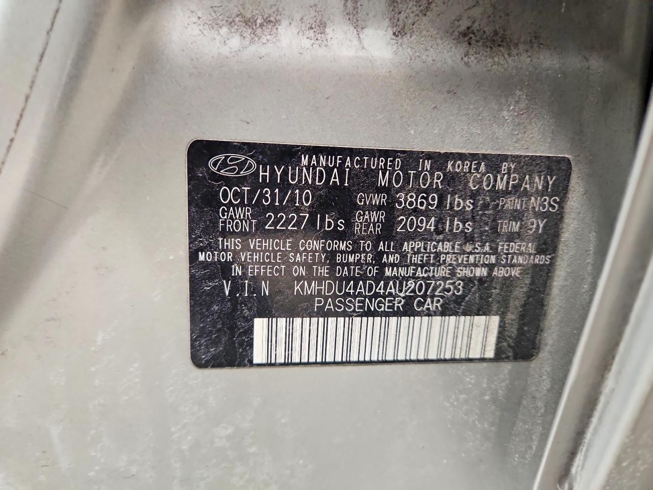 2010 HYUNDAI ELANTRA SE photo 34