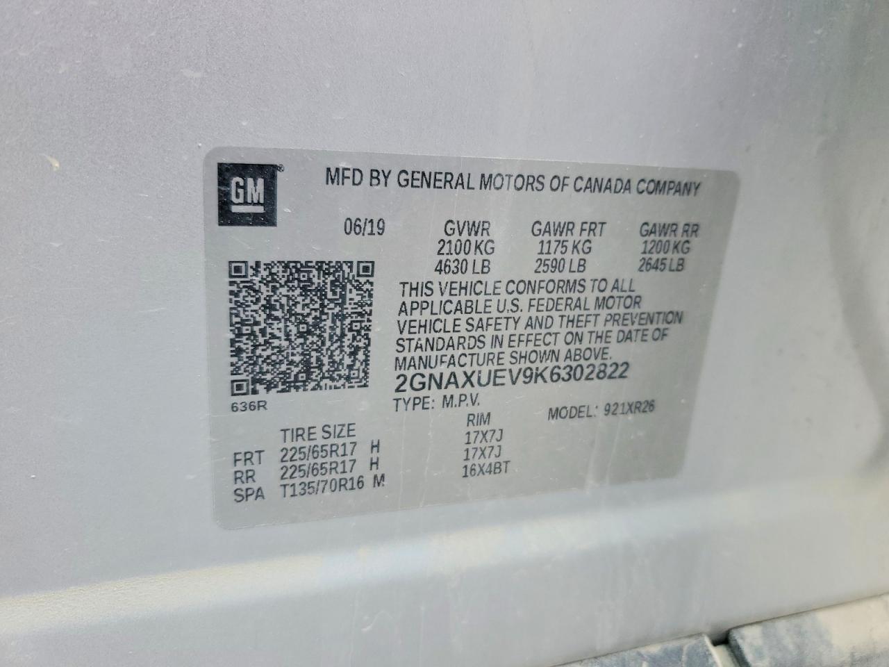 2019 CHEVROLET EQUINOX LT photo 25