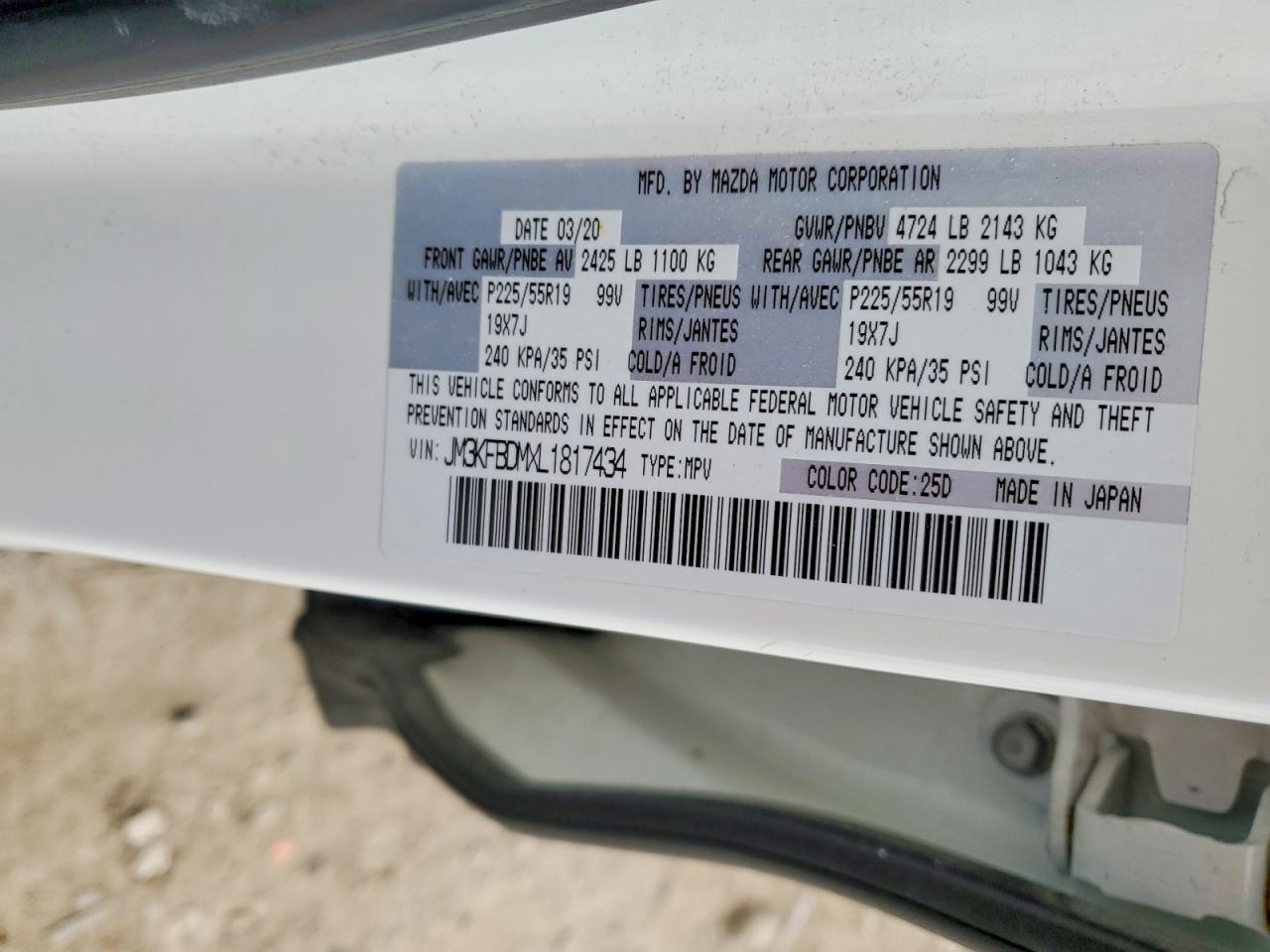 2020 MAZDA CX-5 GRAND TOURING photo 37