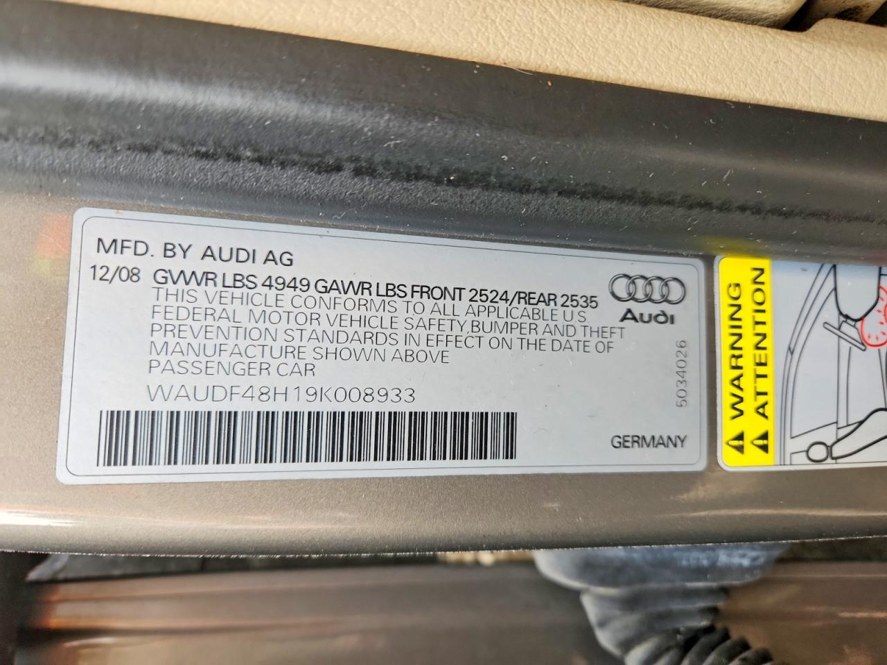 2009 AUDI A4 photo 37