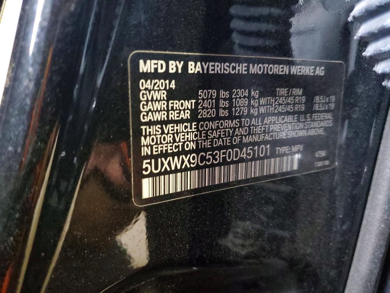 2015 BMW X3 XDRIVE28I photo 25