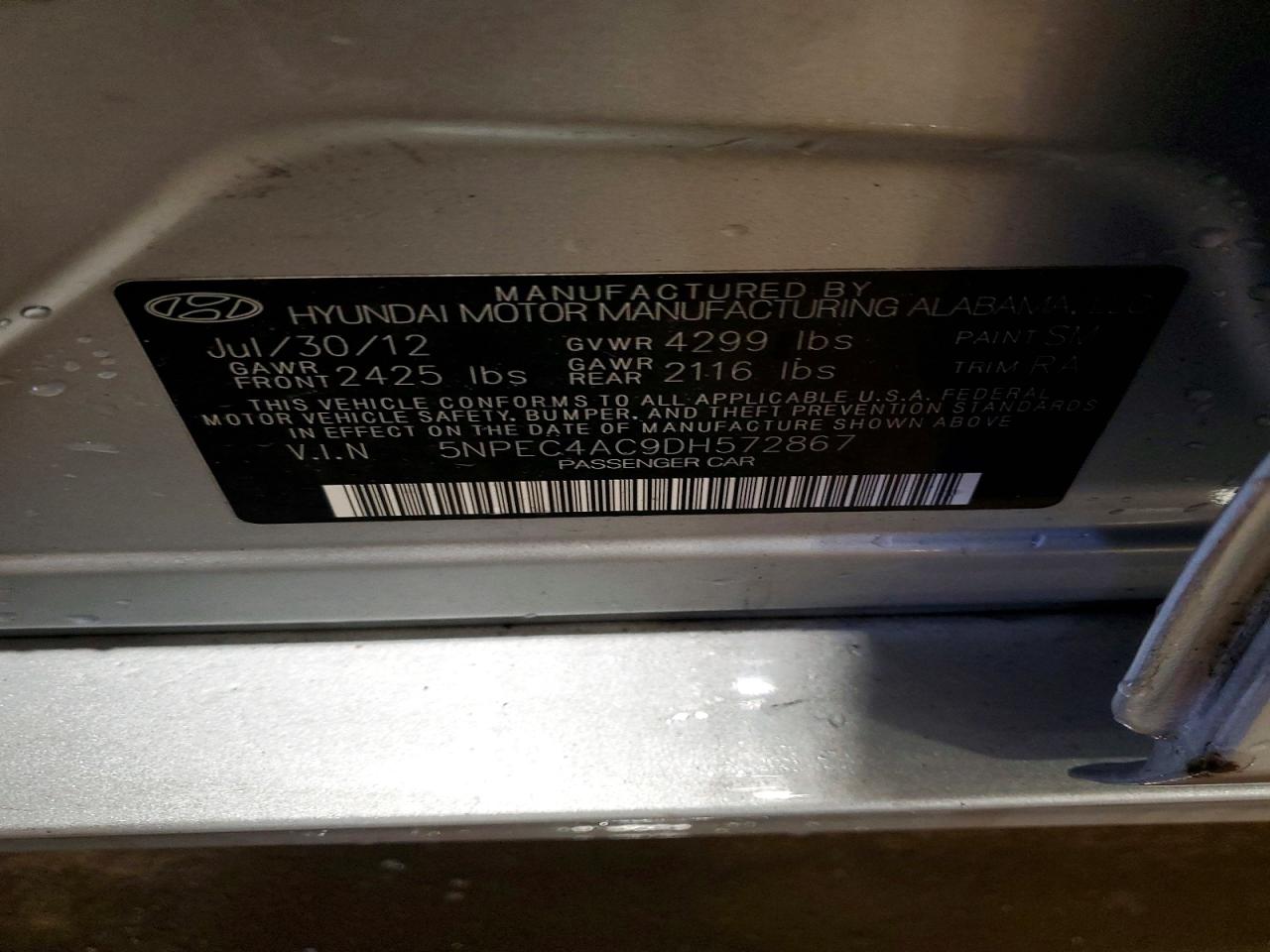 2013 HYUNDAI SONATA LIMITED photo 23