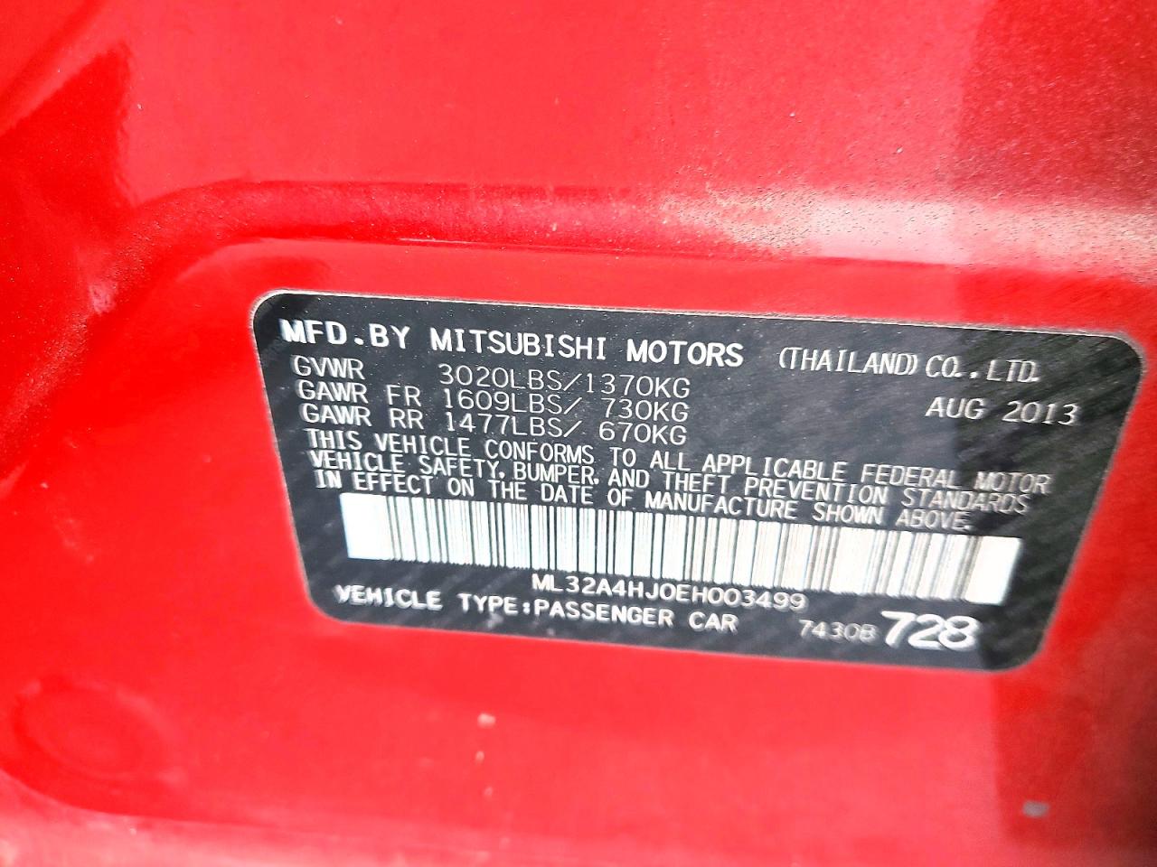 2014 MITSUBISHI MIRAGE ES photo 23