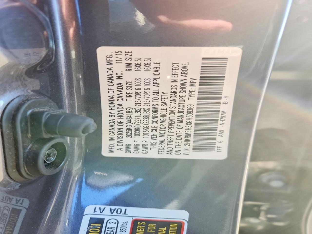 2016 HONDA CR-V LX photo 23