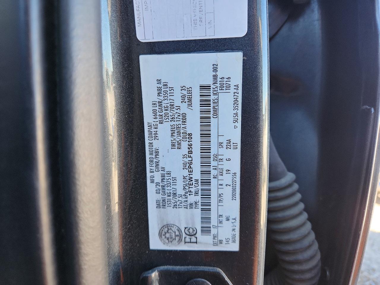 2020 FORD F150 SUPERCREW photo 34