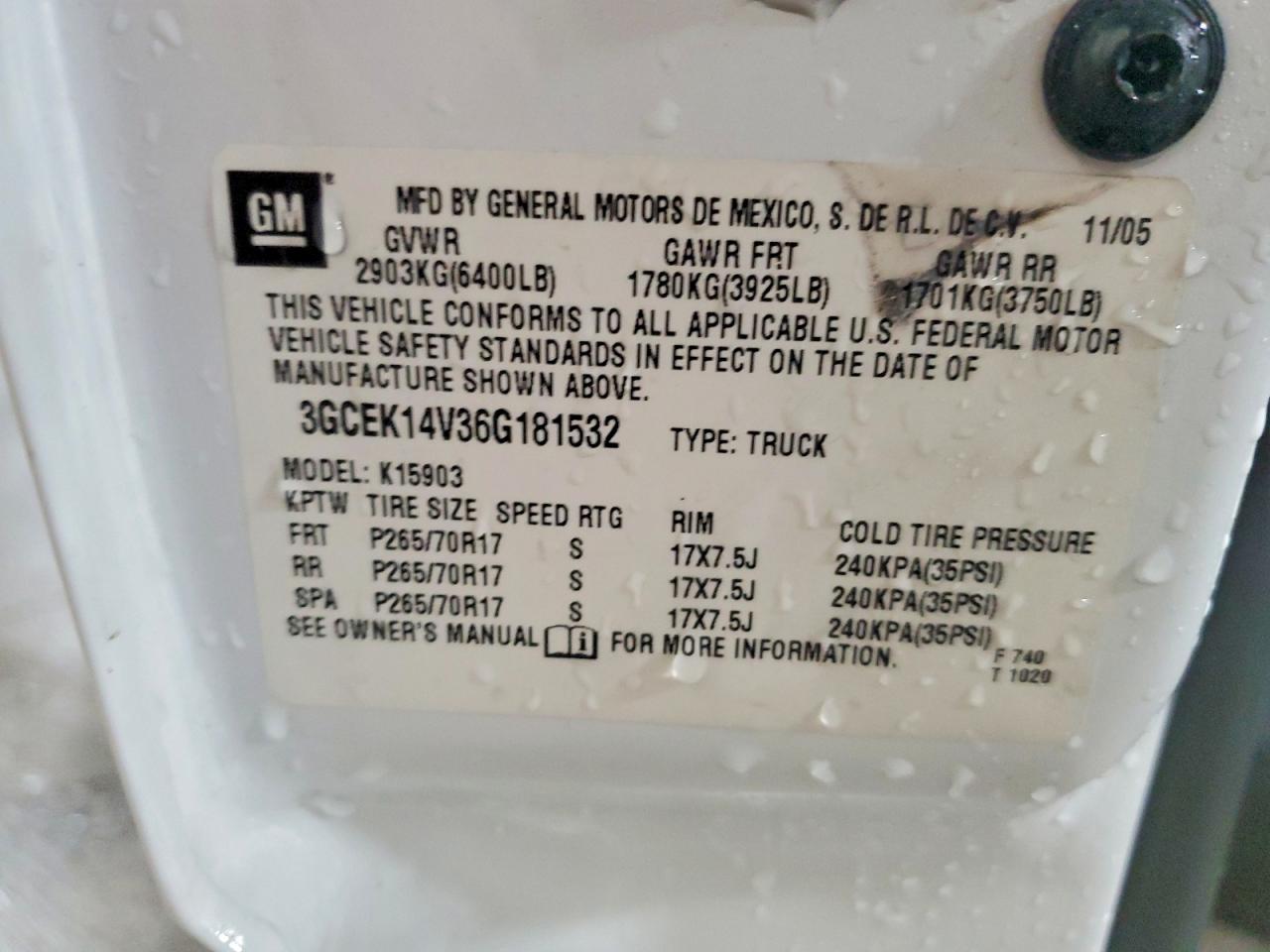 2006 CHEVROLET SILVERADO K1500 photo 13