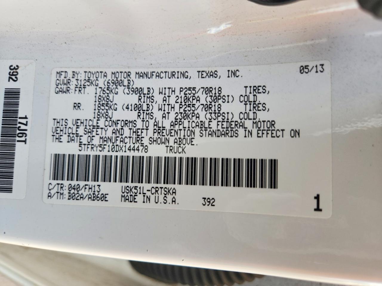 2013 TOYOTA TUNDRA GRADE photo 23