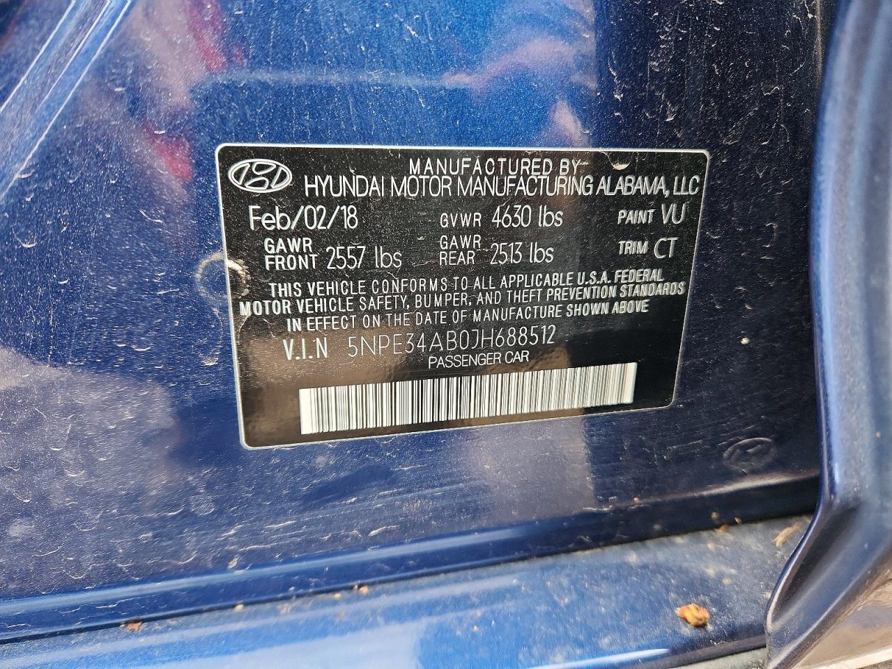 2018 HYUNDAI SONATA LIMITED 2.0T photo 12