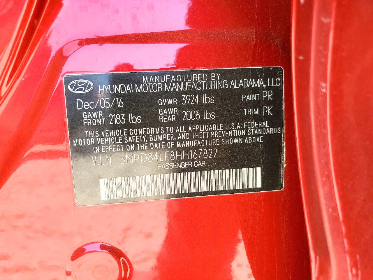 2017 HYUNDAI ELANTRA SE photo 12