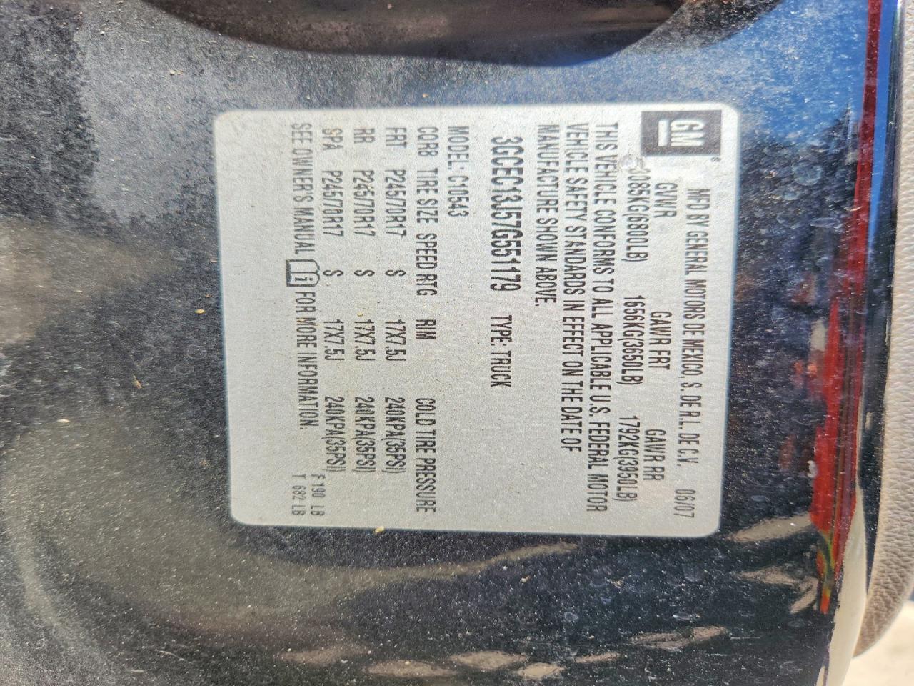 2007 CHEVROLET SILVERADO C1500 CREW CAB photo 13