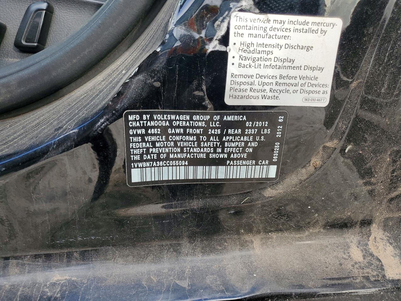 2012 VOLKSWAGEN PASSAT SE photo 23