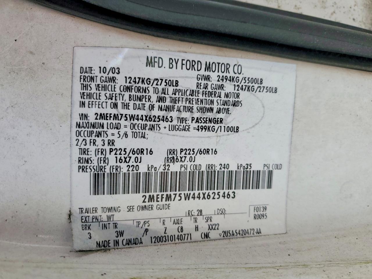 2004 MERCURY GRAND MARQUIS LS photo 12