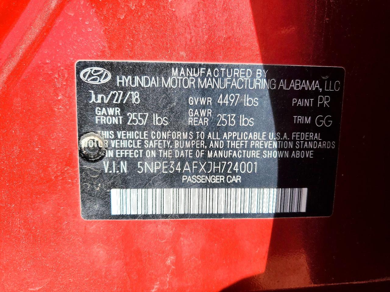 2018 HYUNDAI SONATA photo 34