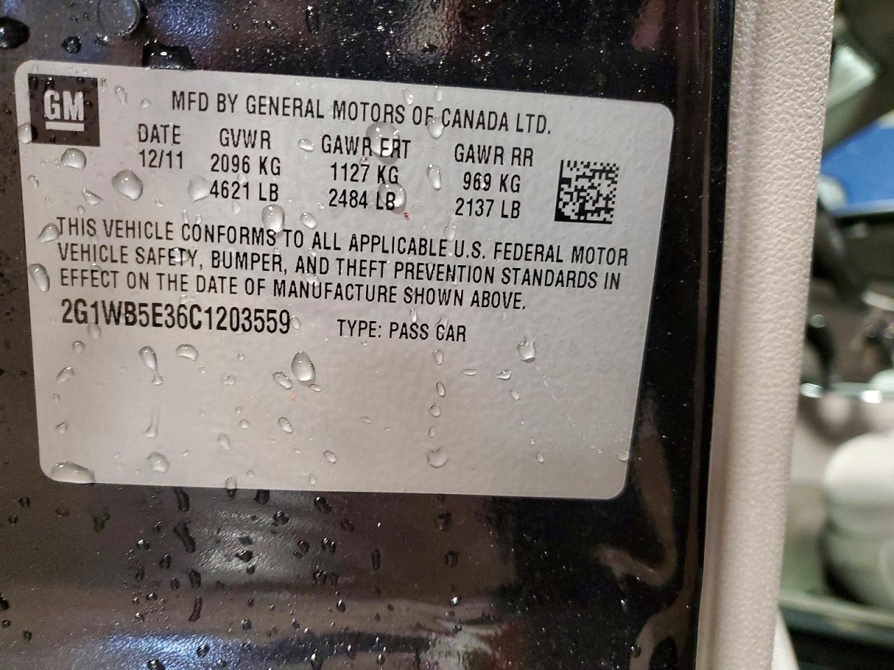 2012 CHEVROLET IMPALA LT photo 13